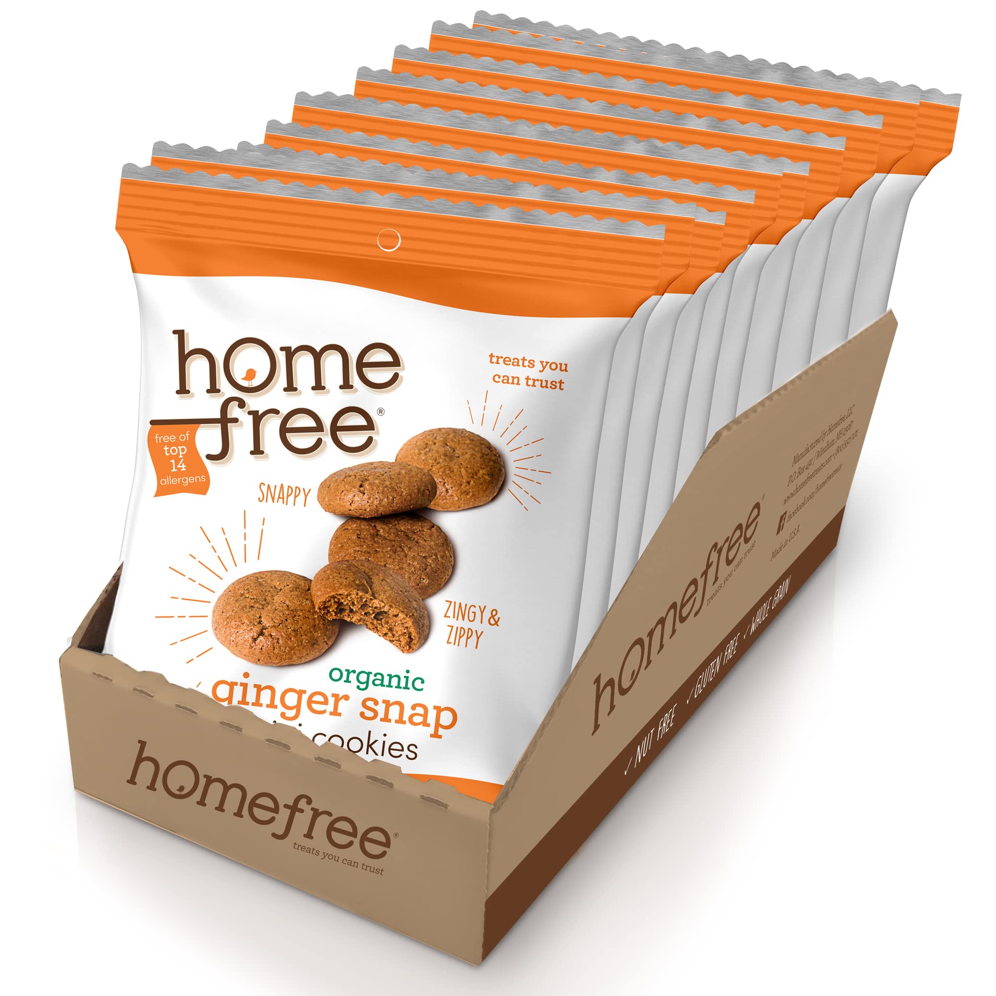 Amazon.com : Homefree Mini Ginger Snap Cookies, Organic, Gluten